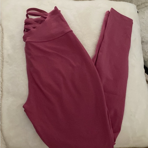 Bombshell, sportswear, pink strap he back leggings - Picture 2 of 3